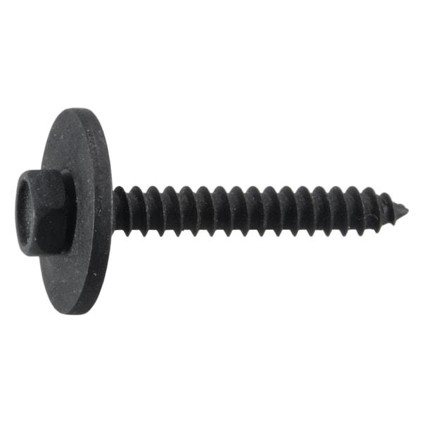 Midwest Fastener M4.20 x Hex Drive, Flange Hex Head Sheet Metal Screw, Black Oxide Steel, 8 PK 39643 - main
